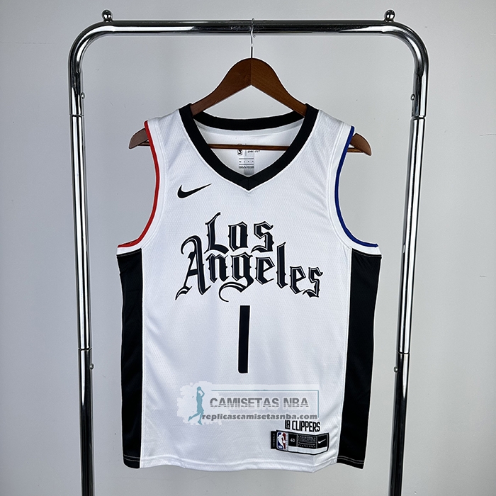 Camiseta Los Angeles Clippers James Harden NO 1 Ciudad 2019-20 Blanco